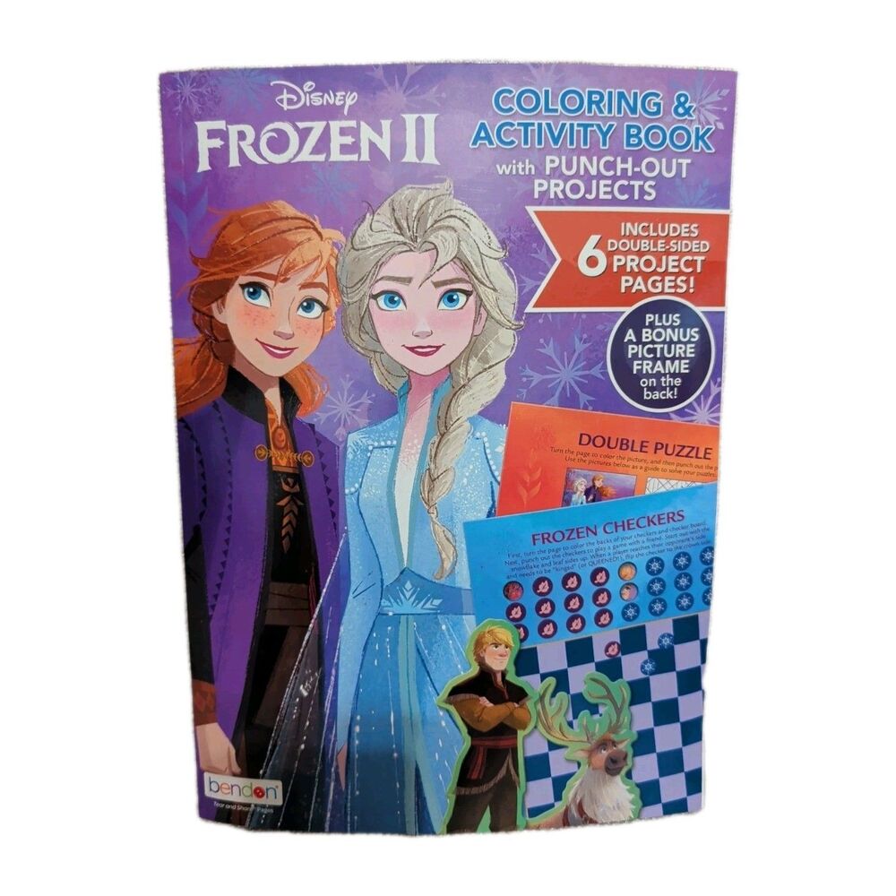 Disney Frozen 2 Coloring & Activity Book Punch Out Projects Picture Frame Elsa